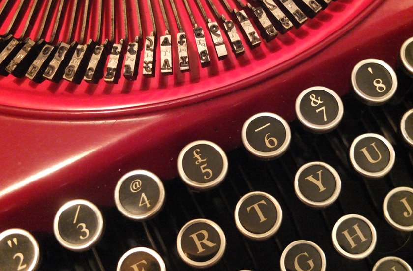 Portable typewriter keys